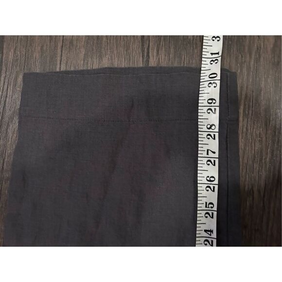 NWT NEW Tahari Gray Belt Linen Flowy Pants Size 12 Coastal Minimalist - Picture 11 of 11